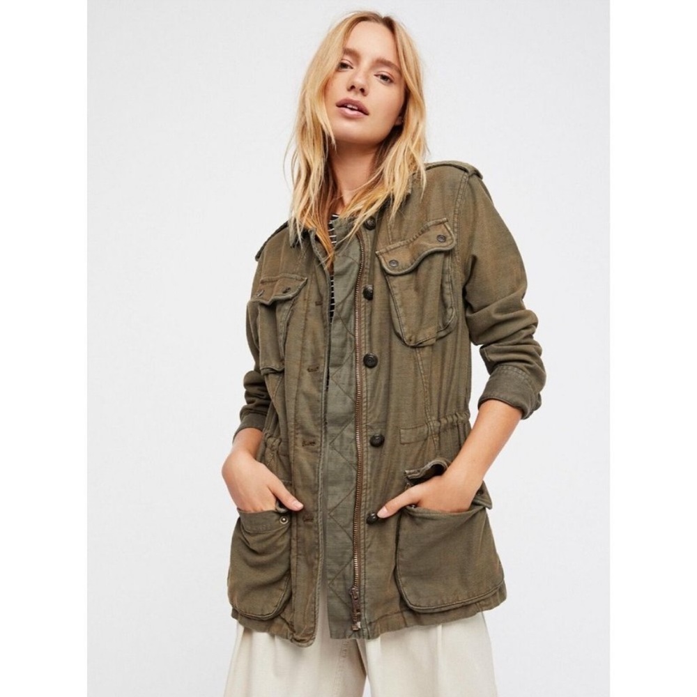FREE PEOPLE Not Your Brother's Surplus Military Jacket Size XS
